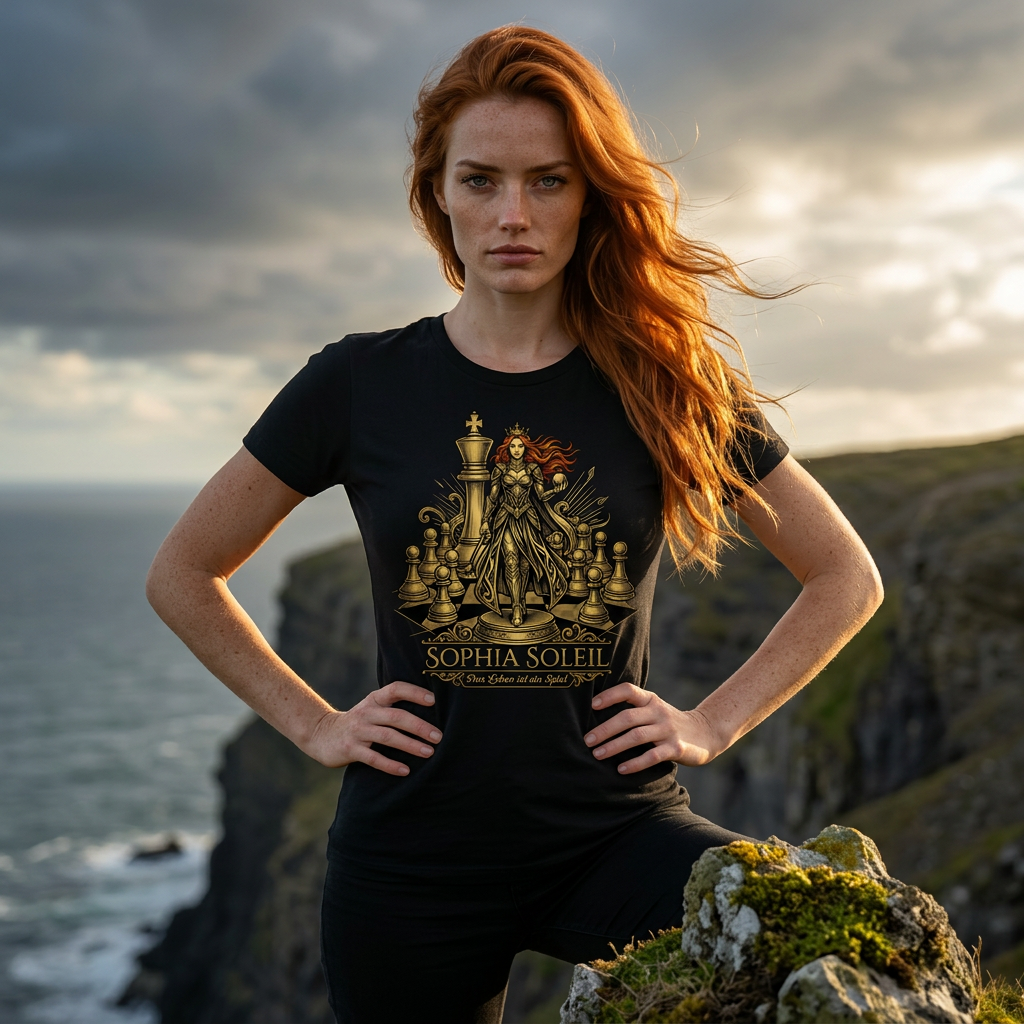 "Das Leben ist ein Spiel" - SOPHIA SOLEIL, Kurzärmeliges Unisex-T-Shirt, einseitiger Druck